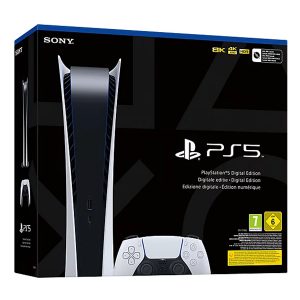 PlayStation 5 Édition numérique sans lecteur de disque. Une console révolutionnaire entièrement centrée sur le joueur pour des expériences encore plus immersives et connectées avec vos jeux PS5 et PS4 rétrocompatibles